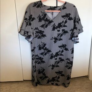 ruffle sleeve dress
